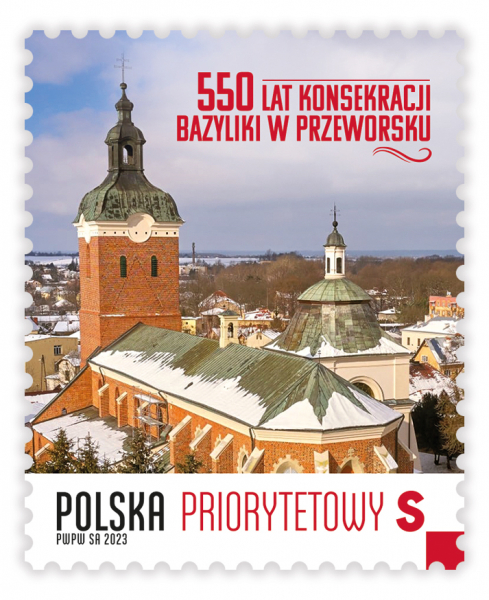 550 lat konsekracji Bazyliki w Przeworsku - znaczek - 2023