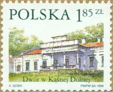 Dworki polskie - Kąśna Dolna - znaczek - 1999