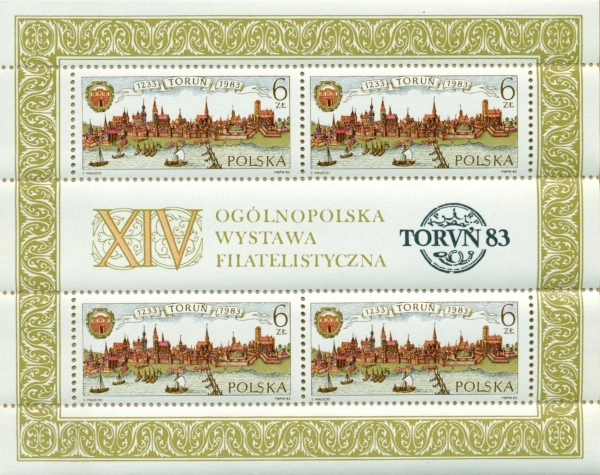 750-lecie nadania praw miejskich Toruniowi - blok - 1983