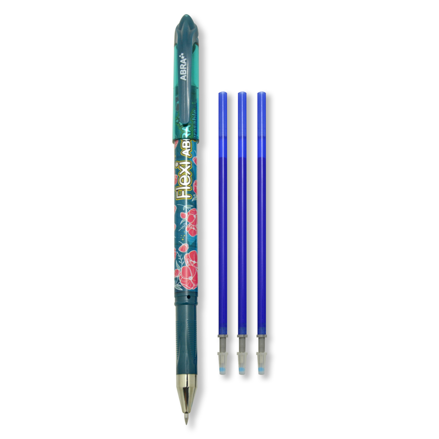 PENMATE Długopis ścieralny Flexi Abra Floral zielona obudowa + 3 wkłady